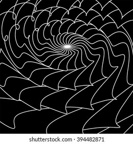 Illustration of Optical Illusion. Black background. Vector illustration EPS10