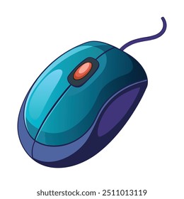 Ilustração de mouse óptico Isolado sobre branco