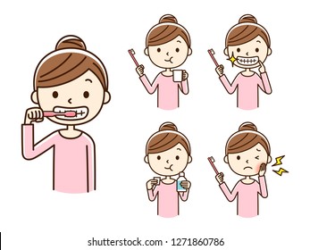 Illustration of oral care.