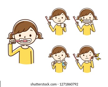 Illustration of oral care.