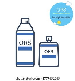It is an illustration of the oral rehydration solution. Vector image.