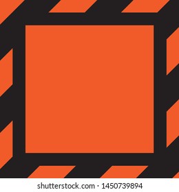 Illustration of orange and black stripes.a symbol of dangerous and radioactive substances.The sample is widely used in industry.Vector illustration. - Vector