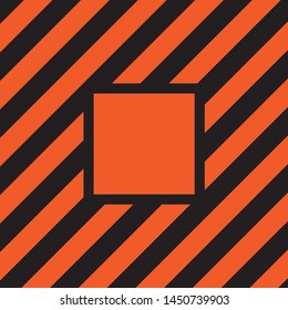 Illustration of orange and black stripes.a symbol of dangerous and radioactive substances.The sample is widely used in industry.Vector illustration. - Vector