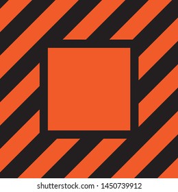 Illustration of orange and black stripes.a symbol of dangerous and radioactive substances.The sample is widely used in industry.Vector illustration. - Vector