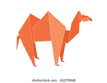 Illustration of orange camel