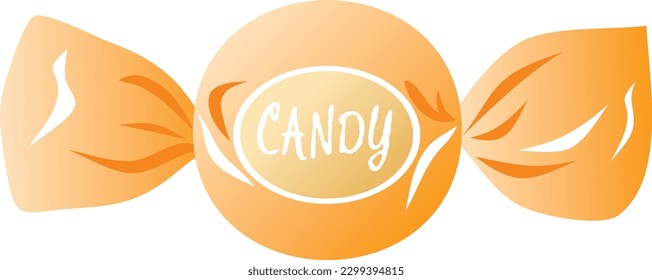 Ilustración del caramelo naranja