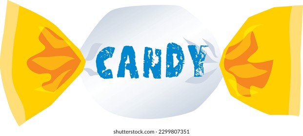 Illustration of the orange candy