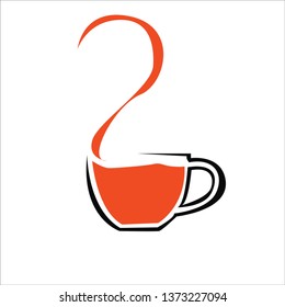illustration of orange coffee