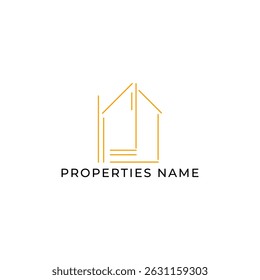 ILUSTRAÇÃO COR LARANJA HOME. VETOR DE DESIGN DE ÍCONE DE LOGOTIPO MINIMALISTA SIMPLES DA ARQUITETURA DE CONSTRUÇÃO DE LINHA. BOM PARA IMÓVEIS, INDÚSTRIA IMOBILIÁRIA