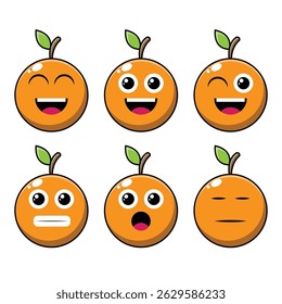 The Illustration of Orange Emoticon 
