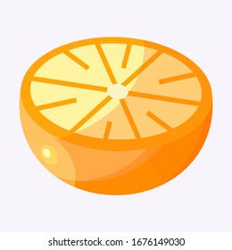 
illustration of orange fruit. flat orange fruit design. Fresh oranges that contain vitamin C.