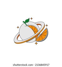 illustration an orange fruit
