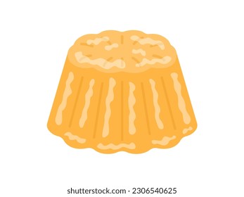 Illustration of orange jelly sweets.