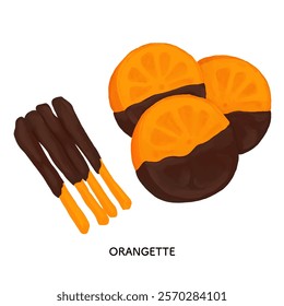 Illustration of orange jet colored pencil touch