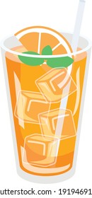 Illustration of the orange juice