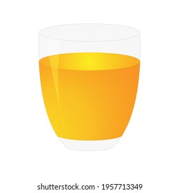 illustration of Orange juice isolated on white background.