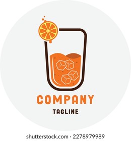 The Illustration of Orange Juice Logo