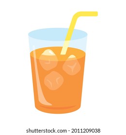 Es una ilustración del jugo de naranja. Como se trata de datos vectoriales, se puede editar fácilmente.