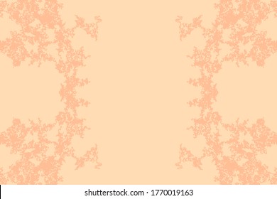 Illustration of orange leaves on a light orange background