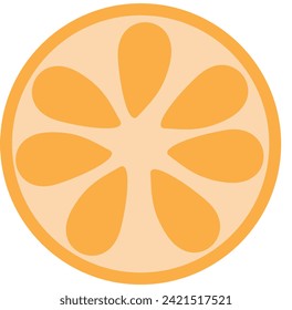 illustration of an orange on a light background
