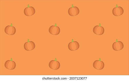 Ilustración de un fondo de calabaza naranja. Imagen vectorial para la celebración de Halloween, lista para usar, eps