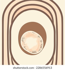 an illustration of an orange sitting on top of a plate