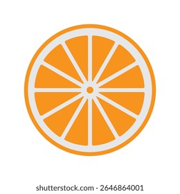 Illustration of an Orange Slice Depicting Freshness and Healthy Tropical Fruits
