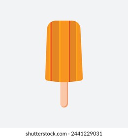 Illustration of a orange stick ice cream, Orange picole. Ideal for catalogs, informational and institutional material