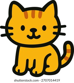 Ilustración de un gato naranja Tabby