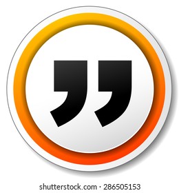 illustration of orange and white icon for comment