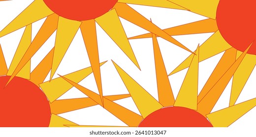 Illustration of orange and yellow spiked ball on white background