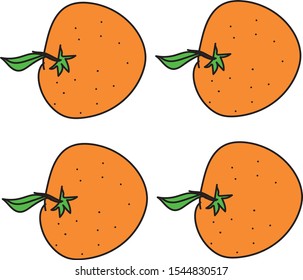 ilustración de naranjas en un fondo blanco