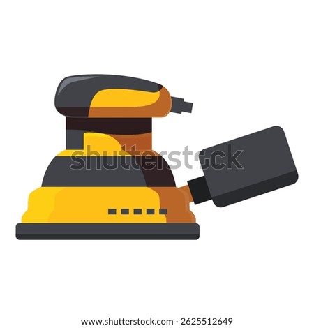 Illustration of an orbital sander, a power tool used for sanding wood and other materials