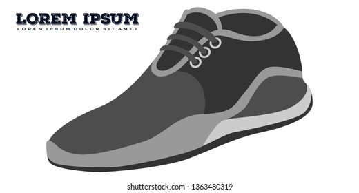 illustration of ordinary sports shoes