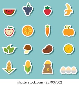 illustration of organic natural food icon vector