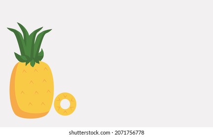 Illustration of an organic sweet ripe pineapple