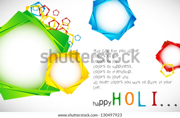Illustration Origami Chat Bubble Colorful Holi Stock Vector Royalty Free Illustration Origami Chat Bubble Colorful Holi Stock Vector Royalty Free