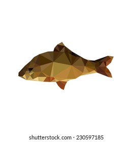 Illustration of origami fish