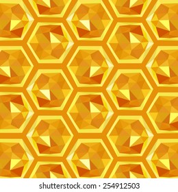 Illustration of origami honeycomb pattern