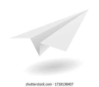 illustration of origami paper airplane on white background
