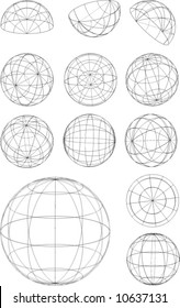  Illustration: original globe elements-spheres