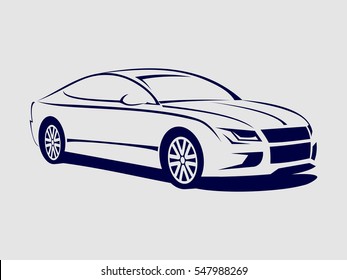 An Illustration Of Original Idea Car Line Art