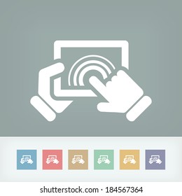 Illustration of orizzontal tablet touch