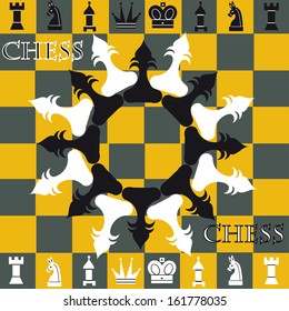 Illustration of ornament with chess