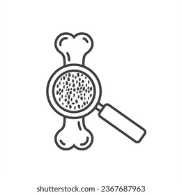 illustration of osteoporosis, bone problems in the elderly.