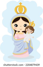 Illustration Our Lady Health Virgin Mary Stock Vector (Royalty Free ...