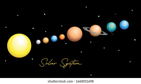 illustration of our solar system