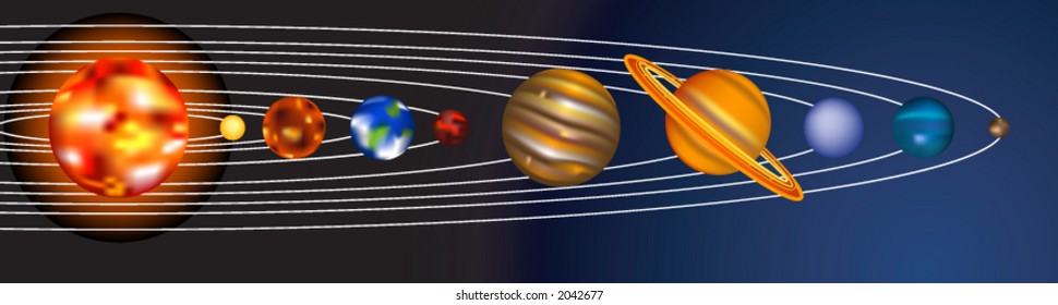 an illustration of our solar system