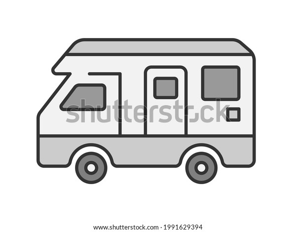 Illustration of an outdoor\
camper.