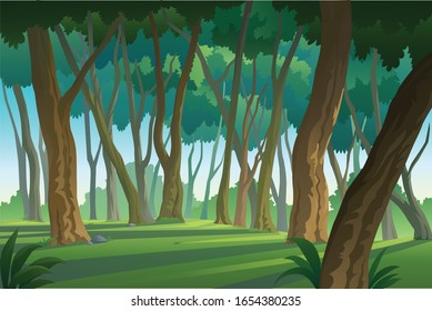 Illustration of an outdoor in the jungle and natural.